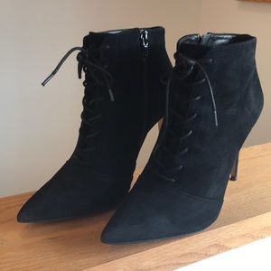 Black lace up heels